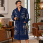 Personalized Mechanic Bathrobe - Blueprint Workshop lifestyle view