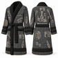 Personalized Mechanic Bathrobe - Blueprint Workshop slate front and back view
