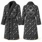 Personalized Mechanic Bathrobe - Diamond Emblems slate front and back view