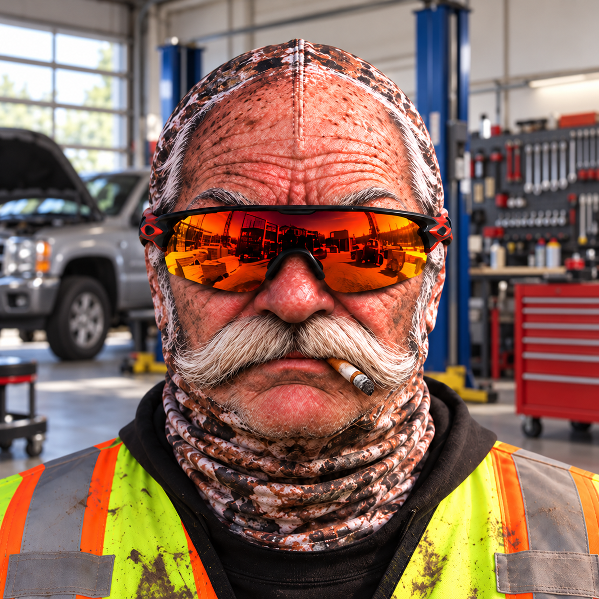 Mechanic funny face balaclava - Style 1