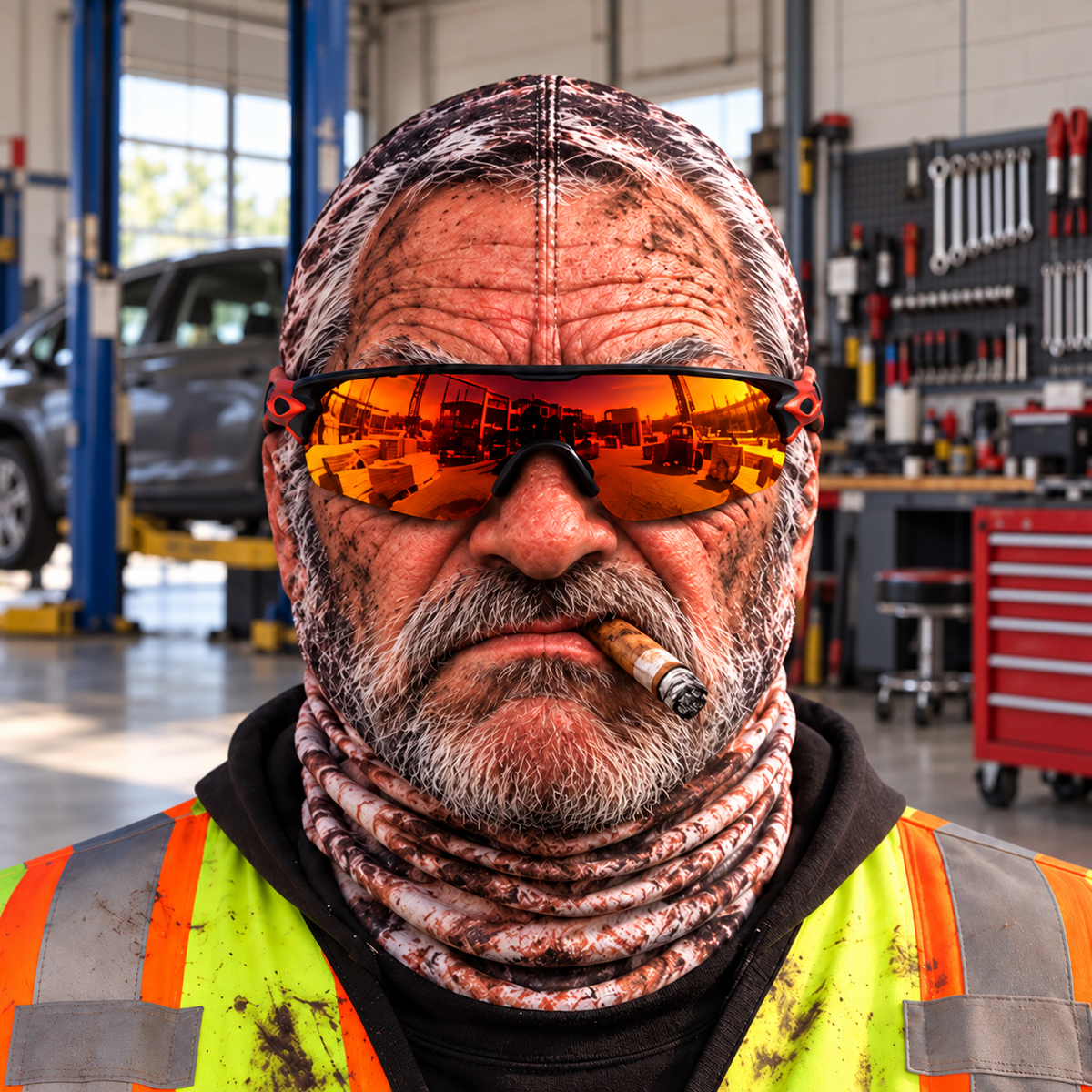 Mechanic funny face balaclava - Style 10
