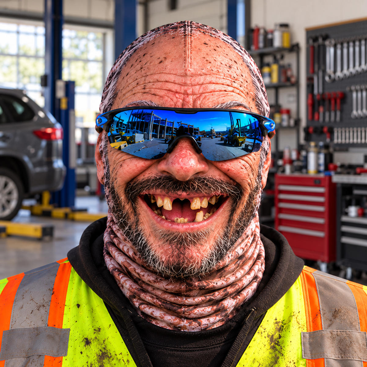Mechanic funny face balaclava - Style 2