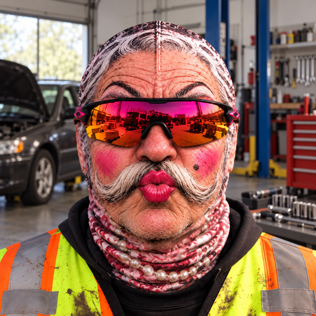 Mechanic funny face balaclava - Style 7