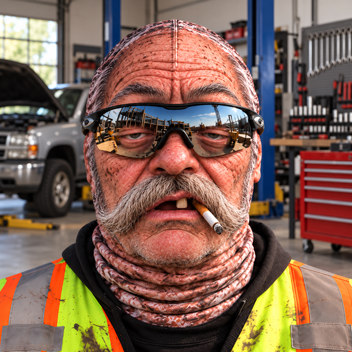 Mechanic funny face balaclava - Style 8