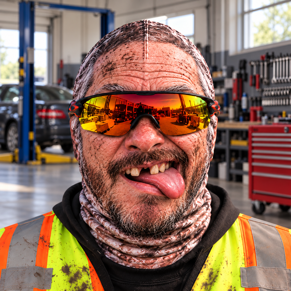 Mechanic funny face balaclava - Style 9