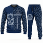 mechanic occupation-themed sweater and jogger combo navy color with name and company artwork