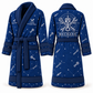 Personalized Mechanic Bathrobe - Night Shift blue front and back view