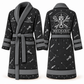 Personalized Mechanic Bathrobe - Night Shift slate front and back view