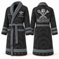 Personalized Mechanic Bathrobe - Signature Silhouette slate front and back view