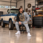 mechanic full-zip hoodie and matching joggers - adult male lifestyle