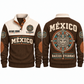 Raíces Eternas personalized Mexican Pride sports sweatshirt in Brown, front and back design