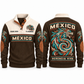 Herencia Viva personalized Mexican Pride sports sweatshirt in Brown, front and back design