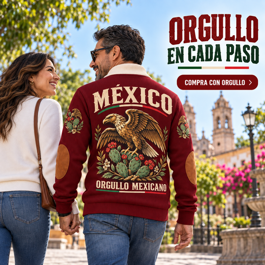 Orgullo Mexicano | Mexican Pride Personalized Sports Sweatshirt lifestyle mockup in Jujube Red
