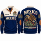 Orgullo Mexicano personalized Mexican Pride sports sweatshirt in Navy, front and back design