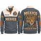 Fuerza de Mi Tierra personalized Mexican Pride sports sweatshirt in Grey, front and back design