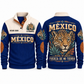 Fuerza de Mi Tierra personalized Mexican Pride sports sweatshirt in Navy, front and back design