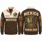 Somos Raíz personalized Mexican Pride sports sweatshirt in Brown, front and back design