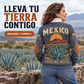 Tierra que Inspira | Mexican Pride Personalized Sports Sweatshirt lifestyle mockup in Grey