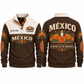 Siempre en Mi Memoria personalized Mexican Pride sports sweatshirt in Brown, front and back design