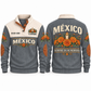 Siempre en Mi Memoria personalized Mexican Pride sports sweatshirt in Grey, front and back design