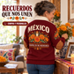 Siempre en Mi Memoria | Mexican Pride Personalized Sports Sweatshirt lifestyle mockup in Jujube Red
