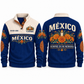 Siempre en Mi Memoria personalized Mexican Pride sports sweatshirt in Navy, front and back design