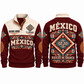 Raíces de Oaxaca personalized Mexican Pride sports sweatshirt in Jujube Red, front and back design
