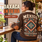 Raíces de Oaxaca | Mexican Pride Personalized Sports Sweatshirt lifestyle mockup in Brown