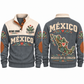 México en el Corazón personalized Mexican Pride sports sweatshirt in Grey, front and back design