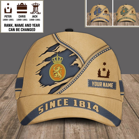 Personalized Rank And Name Netherlands Soldier/Veterans Baseball Cap - 17484768