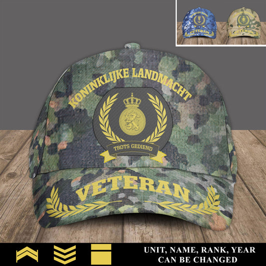 Personalized Rank, Year And Name Netherlands Soldier/Veterans Baseball Cap - 17535744