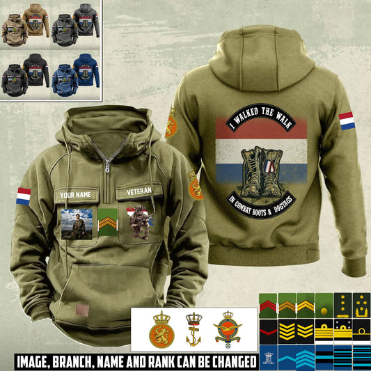 Personalized Netherlands Soldier/Veteran Vintage Hoodie All Over Printed - 17498592