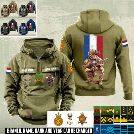 Personalized Netherlands Soldier/Veteran Vintage Hoodie All Over Printed - 17487360