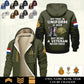 Personalized Netherlands Soldier/ Veteran With Name And Rank Hoodie Zip Velvet Coat - 17551296
