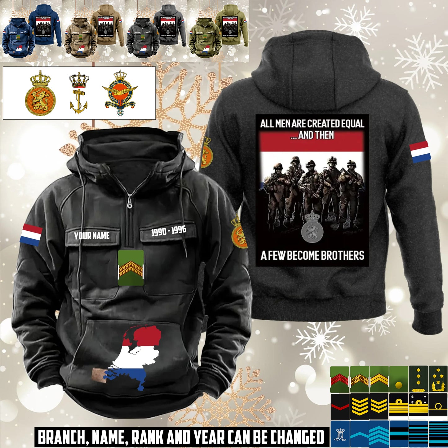 Personalized Netherlands Soldier/Veteran Vintage Hoodie All Over Printed - 1760486401