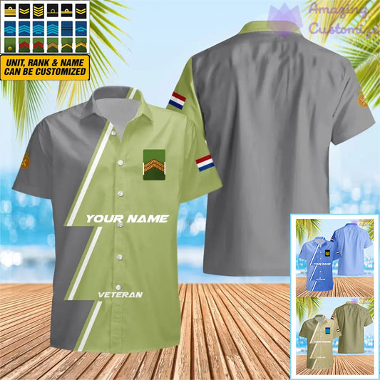 Personalized Netherlands with Name and Rank Soldier/Veteran Hawaii All Over Printed - 17161632