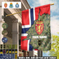 Personalized Norway Solider/ Veteran Camo With Name & Rank House Flag 3D Printed - 1759536002