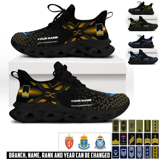 Personalized Norway Soldier/ Veteran With Name And Rank Men Sneakers - 17592768