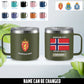 Personalized Norway Soldier/ Veteran With Name  Stainless Steel Coffee Mug Printed - 1761177602