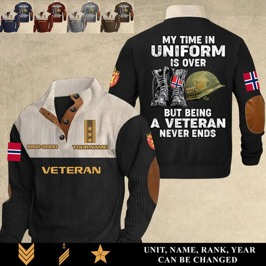 Personalized Norway Soldier/ Veteran With Name, Year And Rank Sports Sweatshirt - 17553024