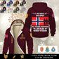Personalized Norway Soldier/ Veteran With Name, Year And Rank Hoodie Zip Velvet Coat - 17570304