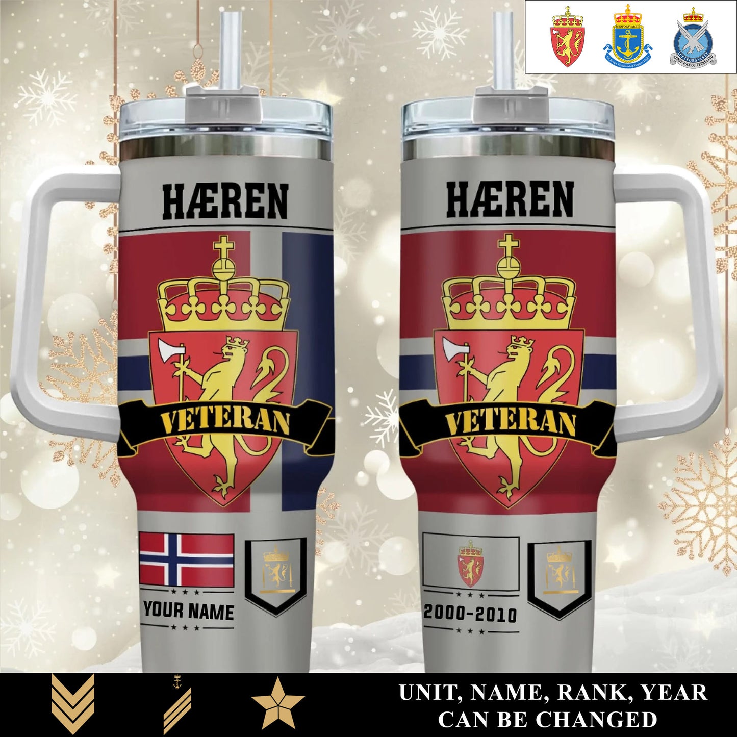 Personalized Norway Veteran/ Soldier With Rank, Year And Name Camo Tumbler - 17652384