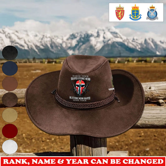 Personalized Norway Soldier/ Veteran With Rank, Name and Year Cowboy Hat - 1775433602