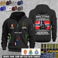 Personalized Norway Soldier/ Veteran With Name, Year And Rank Zip Hoodie Multicolor - 17667936