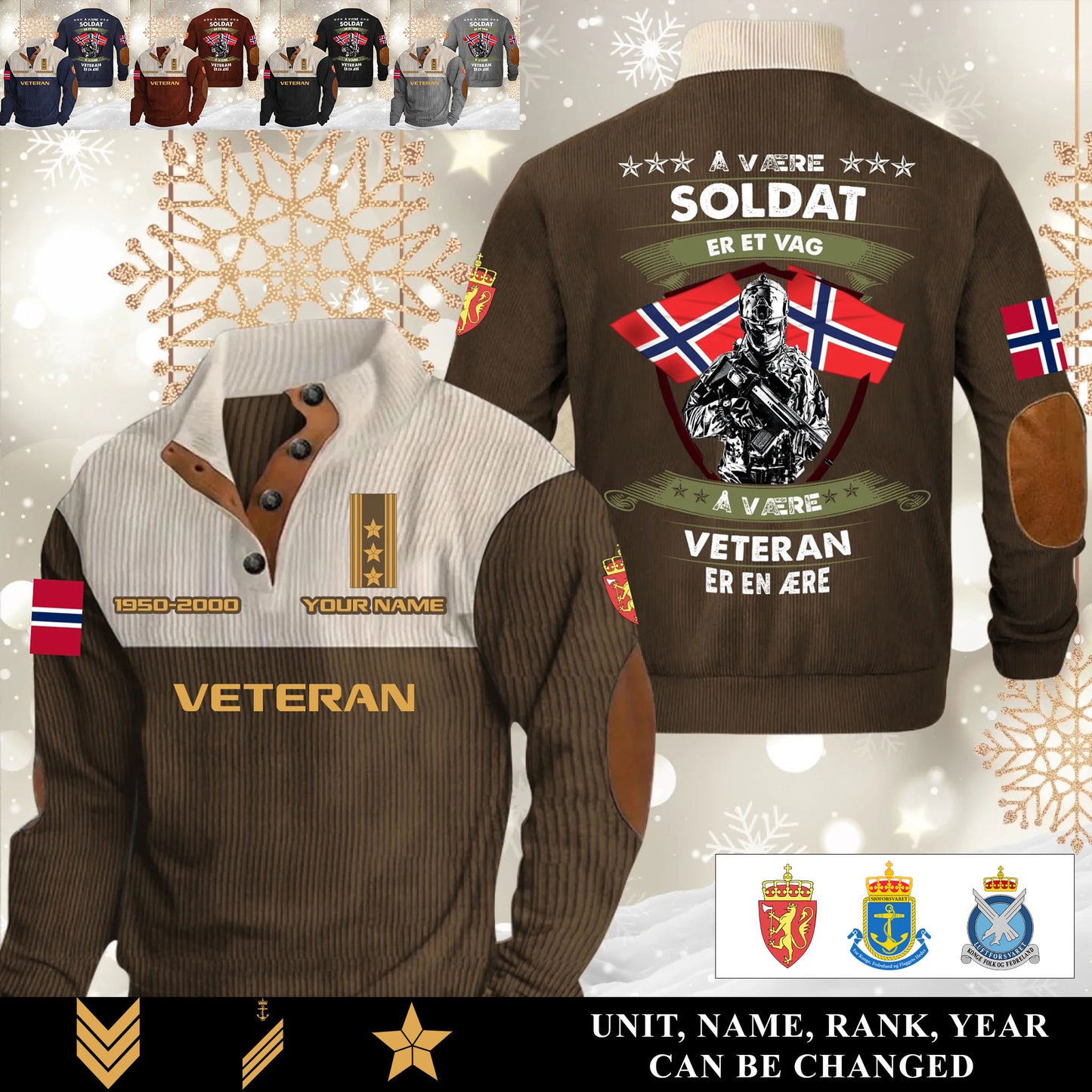 Personalized Norway Soldier/ Veteran With Name, Year And Rank Sports Sweatshirt - 17565120