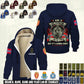 Personalized Norway Soldier/ Veteran With Name And Rank Hoodie Zip Velvet Coat - 17552160
