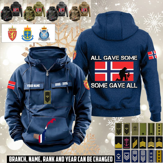 Personalized Norway Soldier/Veteran Vintage Hoodie All Over Printed - 1760400001