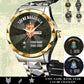 Personalized Norway Soldier/ Veteran With Name, Rank And Year Gentleman Crystal Metal Watch - 17568576