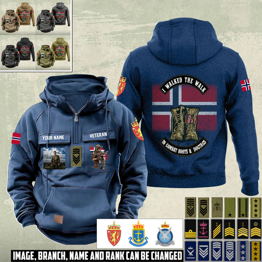 Personalized Norway Soldier/Veteran Vintage Hoodie All Over Printed - 17498592