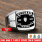 Personalized Norway Soldier/Veteran with Name, Year and Rank Engraved Men’s Ring - 17647200